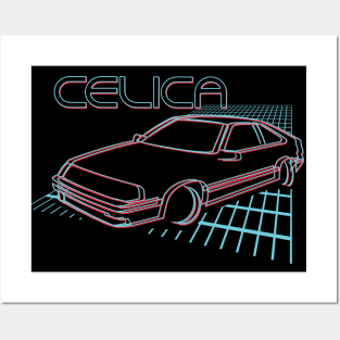 Outrun Toyota Celica Posters and Art